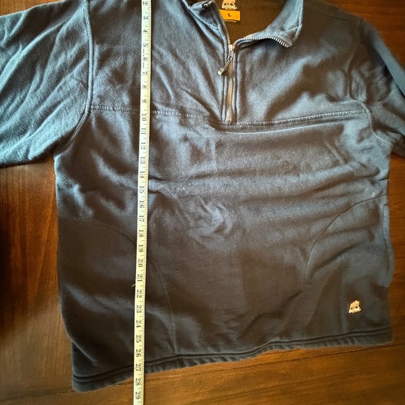 BERNE Men's Workwear Navy Pullover 1/4 Zip Sweat shirt, Size Large - Picture 11 of 16
